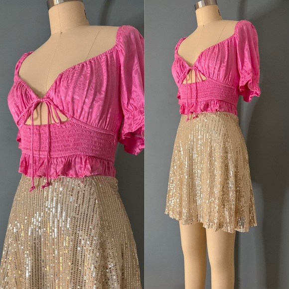 Sky to Moon Pink Crop Top - Picture 2 of 13